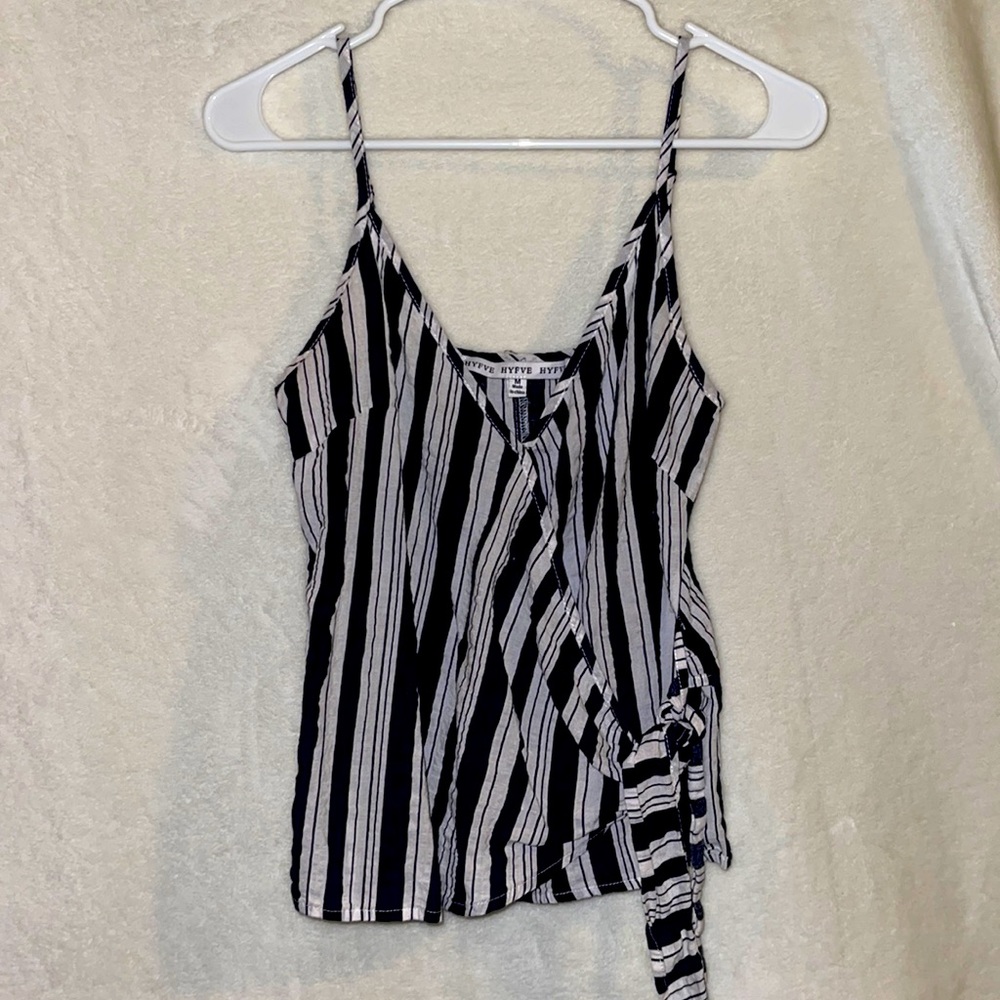 Navy/White tank